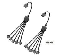 GINTOOYUN 2 PCS 1 à 5 argb Splitter Cable 12V 4 broches femelle à 5 SM 4 broches femelle adressable RGB Splitter Cable pour bande lumineuse LED, ventilateur argb 12V etc(11,8 pouces)(Style 12)