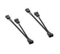 GINTOOYUN 2 PCS 4 broches / 3 broches PWM châssis distributeur de ventilateur câble d'extension 4 broches / 3 broches 1 femelle à 2 femelles PC refroidissement distributeur d'alimentation (1 à 2)