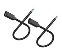 GINTOOYUN 2 Pcs 5V/3A USB-C Femme Pigtail Power Cable 22AWG Type-C Femme à 4 Pin Fibre nu en étain Câble de bricolage pour bricolage (11,81 pouces)(Plug féminine)
