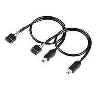 GINTOOYUN 2 PCS Carte mère 5Pin Connecteur vers Mini USB Dupont Câble 19,6 pouces Carte mère 5Pin Connecteur vers Mini USB Connecteur Carte mère Câble d'extension pour cartes mères PCB