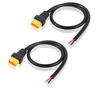 GINTOOYUN 2 PCS XT60 Power PICTORS Cable 18AWG DC 24V XT60 Malle POURNE À Ouvrir Corde d'alimentation Nu pour équilibrer Les Voitures,Les Drones,Les Batteries au Lithium, etc. (1,64 Pieds)