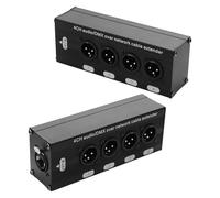 GINTOOYUN 2PCS 4 canaux DMX XLR à Ethernet Extender mâle à RJ45 Ethercon câble Multi Extender pour l'éclairage de scène et studio d'enregistrement à domicile Compatible