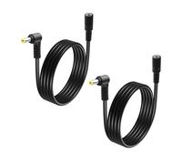 GINTOOYUN 2PCS DC5525 câble d'extension 18AWG DC 5.5mm x 2.5mm 90 degrés mâle à câble d'adaptateur d'alimentation féminin pour caméra de sécurité, lumière à Bande LED, etc. (1m / 3.2Ft) (1M)