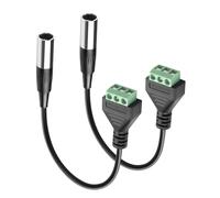 GINTOOYUN 2pcs Mini XLR 3 broches à 3 pôles câble terminal Mini XLR 3 broches mâle à 3 pôles câble de microphone terminal amovible pour appareil photo, microphone, etc(11,81 ") (Prise mâle)