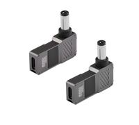 GINTOOYUN 2pcs USB C vers Ordinateur Portable Adaptateur de Charge Femelle C vers mâle DC 5,5 x 2,1 mm Seau 20v USB Type C entrée à dc5521 convertisseur d'alimentation jusqu'à 100W (DC5521)