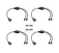 GINTOOYUN 4 PCS 1 à 2 argb Splitter Cable 5V 3 broches femelle à deux SM 3 broches femelle adressable RGB Splitter Cable pour bande lumineuse LED,ventilateur argb 5V etc(11,8 pouces)(Style 2)