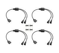 GINTOOYUN 4 PCS 1 à 2 argb Splitter Cable 5V 3 broches femelle à deux SM 3 broches mâle adressable RGB Splitter Cable pour bande lumineuse LED,ventilateur argb 5V etc(11,8 pouces) (Style 1)