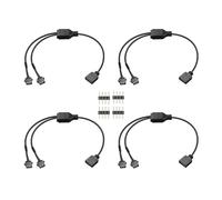 GINTOOYUN 4 PCS 1 à 2 câble répartiteur argb 12V 4 broches femelle à deux SM 4 broches femelle câble répartiteur RGB adressable pour bande lumineuse LED, ventilateur argb 12V etc(11,8 pouces)(Style 9)