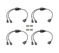 GINTOOYUN 4 PCS 1 à 2 câble séparateur argb 12V 4 broches femelle à deux SM 4 broches mâle câble séparateur RGB adressable pour bande lumineuse LED, ventilateur argb 12V etc(11,8 pouces) (Style 5)