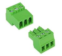 GINTOOYUN 5 ensembles 3.81mm Phoenix connecteur 3 broches, 300V 15edgrk 3 pôles 3.81mm bloc de jonction de circuit de mise à la terre, 3.81mm pas 3P PCB bornes de vis(Style 2)