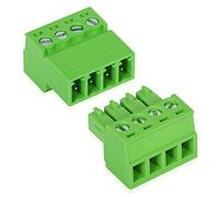 GINTOOYUN 5 ensembles 3.81mm Phoenix connecteur 4 broches, 300V 15edgrk 4 pôles 3.81mm bloc de jonction de circuit de mise à la terre, 3.81mm pas 4p PCB bornes de vis(Style 3)