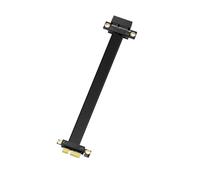 GINTOOYUN Adaptateur d'extension PCI-E 1X - Câble d'extension horizontal 180° PCIE 1X mâle vers horizontal 180° femelle - Pour cartes graphiques, cartes NIC, cartes son, etc. (180 degrés, 15 cm)