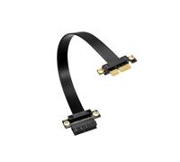 GINTOOYUN Adaptateur d'extension PCI-E 1X - Câble d'extension horizontal 180° PCIE 1X mâle vers horizontal 180° femelle - Pour cartes graphiques, cartes NIC, cartes son, etc. (180 degrés, 20 cm)