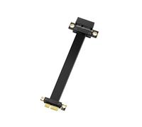GINTOOYUN Adaptateur d'extension PCI-E 1X - Câble d'extension horizontal 180° PCIE 1X mâle vers horizontal 180° femelle - Pour cartes graphiques, cartes NIC, cartes son, etc. (180 degrés, 10 cm)