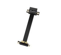 GINTOOYUN Adaptateur d'extension PCI-E 1X - Câble d'extension PCIE 90 ° - 1 x mâle vers horizontal femelle de 180 degrés - Pour cartes graphiques, cartes réseaux, cartes son, etc. (90 degrés - 10 cm)