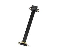 GINTOOYUN Adaptateur d'extension PCI-E 1X - Câble d'extension PCIE 90 ° - 1 x mâle vers horizontal femelle de 180 degrés - Pour cartes graphiques, cartes réseaux, cartes son, etc. (90 degrés, 15 cm)