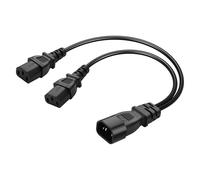GINTOOYUN C14 à C13 Y Splitter Power Cable 18AWG IEC 10A/250V C14 Male Plug à Double C13 Femme Power Extension Cable pour Ordinateurs, cuisinières à Riz, bouilloires, imprimantes, etc. (13,19 Pouces)