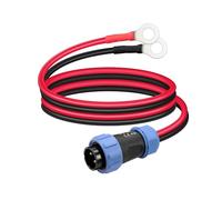 GINTOOYUN Câble d'alimentation mâle aéronautique à 2 broches vers terminal O 10 AWG SP21 IP68 étanche pour stations de charge portables, batteries, etc. (99 cm) (style 2)