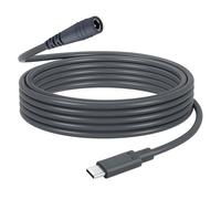 GINTOOYUN câble d'alimentation USB-C vers DC 3M/9.84ft gris USB-C mâle vers DC 5.5mm X 2.1mm femelle rallonge câble d'alimentation pour starlink mini, routeur,appareil photo,etc