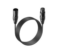GINTOOYUN Câble de signal DMX 4 broches XLR mâle femelle DMX512 câble de signal XLR mâle femelle pour lampe de table avec connecteur métallique pour connecter des appareils DJ (1,8 m) (4 aiguilles)
