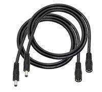 GINTOOYUN Câble d'extension d'alimentation DC, câble d'adaptateur d'alimentation mâle et Femelle DC 5,5 mm x 2,1 mm, 3ft 18awg Heavy Duty Line, pour Webcam sans Fil CCTV 12V,LED,Plus de 2 pièces