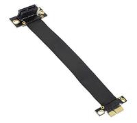 GINTOOYUN Câble d'extension PCIE 1 x 90 degrés, PCI-Express 3.0 1 x mâle vers femelle PCI-E 1 x adaptateur d'extension pour carte graphique (18 cm, 90 °