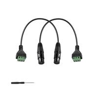 GINTOOYUN câble XLR 3 broches XLR femelle à 3 broches terminal convertisseur câble adaptateur pour Haut-parleurs,microphones,matériel audio,spectacles en direct et enregistrement (33cm)(Tête mère)