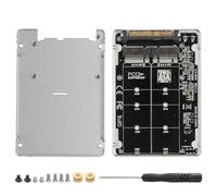 GINTOOYUN Combo 2 en 1 M.2 NVME/NGFF à U.2(SFF-8639) Carte Adaptateur PCI-E (Clé M)/SATA U.2(SFF-8639) Solid State Drive Box