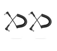 GINTOOYUN DC Power Extension DC 5.5mm x 2.5mm 90 degrés mâle à mâle câble Adaptateur Secteur à Angle Droit dc5525 pour Bande Lihgt, caméra de sécurité CCTV,Moniteur etc(2 PCS)