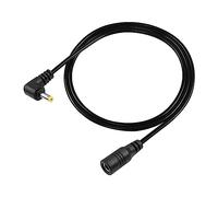 GINTOOYUN dc4017 câble d'extension d'alimentation 22awg dc4.0mm X 1.7mm câble d'adaptateur d'alimentation mâle et Femelle à Angle Droit pour PSP,Brosse à Dents électrique,etc(4.9ft) (1.5m)