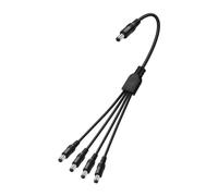 GINTOOYUN dc5521 Splitter Cordon d'alimentation 1 mâle à 4 mâles dc5.5mm X 2.1mm Adaptateur Splitter rallonge pour Appareil Photo, Bande LED, Ordinateur Portable, etc. (27,5 Pouces)