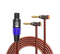 GINTOOYUN Fiche banane vers câble Speakon - Double fiche banane vers Speakon - Câble de haut-parleur mâle - Pour haut-parleurs, amplificateur de puissance, moniteurs de scène, etc