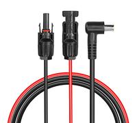 GINTOOYUN Fiche solaire vers DC7,9 mm x 0,9 mm 16 AWG - Étanche - Prise solaire à angle droit - 90 degrés - Câble adaptateur solaire pour station de charge portable, RV, etc(5,9 FT)