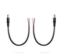 GINTOOYUN Lot de 2 câbles d'alimentation DC6330, prise jack mâle CC 6,3 mm x 3 mm, extrémité ouverte, cordon de réparation d'alimentation de remplacement pour ordinateur tout-en-un, 30 cm