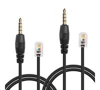 GINTOOYUN Lot de 2 câbles téléphoniques Cisco RJ9 vers jack audio 3,5 mm RJ9 4P4C vers prise audio mâle 3,5 mm pour fixer des ensembles téléphoniques, écouteurs, etc. (82,6 cm)