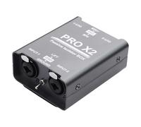 GINTOOYUN Pro Boîte de connexion directe stéréo passive isolateur audio 2 canaux, éliminateur de son de courant audio, isolateur en alliage Canon 6.5 Permo, console de mélange, diffusion en direct