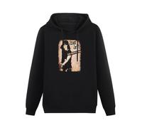 GINVIK Fashion Mens Joan Jett Bad Reputation Custom Design Crew Neck Hoody Black XL