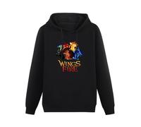 GINVIK Long Sleeve Sweatershirt Tshirt All Together Love Dragons Graphic Wings of Fire Manga Series Hoody Sweatershirt Black 3XL