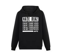 GINVIK Nate Diaz I'm Not Surprised Long Sleeve Hoody Sweatershirt Black XXL