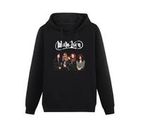 GINVIK White Lion Band Hoody Sweatershirt Black M