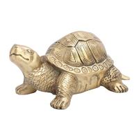 Ginyia Tortue Feng Shui, longévité Faite à la Main en Laiton Pur Tortue chanceuse Riche pour la décoration ou Le Cadeau