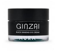 GINZAI Aura Crème raffermissante pour les yeux au ginseng de la forêt coréenne noire, soin des yeux anti-âge contre les rides, les cernes et les gonflements, avec peptides, squalane et beurre de