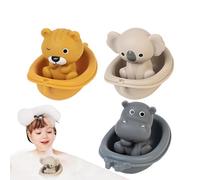 Giocattolo Da Bagno per Barca Con Animali, Interazgalleggianti Peer Giocatolo Da , 6 Giocattoli Da Tavolo Galleggianti Impilabili, Giocatolo per Bambini Con Vasca Da Bagno Ad Acqua Coon Giocattol