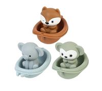 Giocattolo Da Bagno per Barca Con Animali, Interazgalleggianti Peer Giocatolo Da , 6 Giocattoli Da Tavolo Galleggianti Impilabili, Giocatolo per Bambini Con Vasca Da Bagno Ad Acqua Coon Giocattol