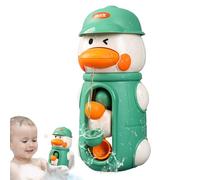 Giochi Da Vasca per Prima Infanzia - 3.54 pollici Anatre per Vasca Con Ruota ad Acqua Girevole per 2-4 Anni,Gioco Sensoriale Divertente Con Ventose per Doccia, Asilo, Spiaggia E Piscina