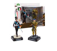 Giochi Preziosi Armée Italienne - Paire de Personnages de 8 cm représentant Officiel des Grenadiers+Phare d'avion très détaillés, pour Enfants à partir de 3 Ans, Eer25200