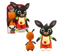 Giochi Preziosi BNG46000 Lot de 2 Peluches ; Bing avec Un Tablier de Peintre et des Oreilles bruyantes, et Flop, Douces à câliner, pour Enfants à partir de 0 Mois