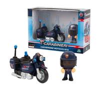 Giochi Preziosi Carabinieri - Set composé de Mini Moto et Mini Action Hero de 7 cm avec Uniforme de carabiniers de Base opérationnel et radiomobile, pour Enfants à partir de 4 Ans