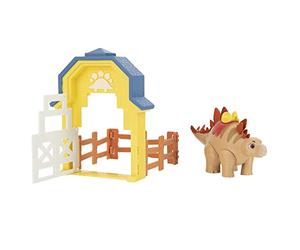 Giochi Preziosi Dino Ranch Stegosaurus Playset Action avec Dinosaure, Le Dinosaure est articulé et Haut Environ 10 cm, comme vu à la télévision, pour Les Enfants à partir de 3 Ans, DNA05200