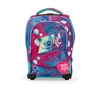 Giochi Preziosi Go Pop-Sac à Dos Trolley 2R Sweet Jungle, Poche Avant et intérieure,Dossier et Bretelles rembourrées,poignée en Tissu et télescopique,Chariot avec Roues renforcées Couvre-Roues